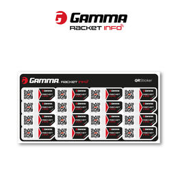 Accessori Per Racchette Gamma Gamma Racket Info, 16 Besaitungsaufkleber - QR Sticker Profikarte